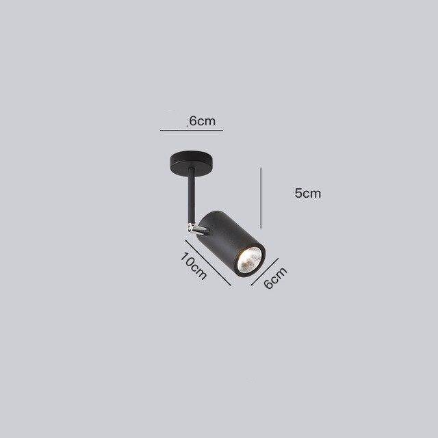 Spotlight modern LED cylinder in aluminium Diano