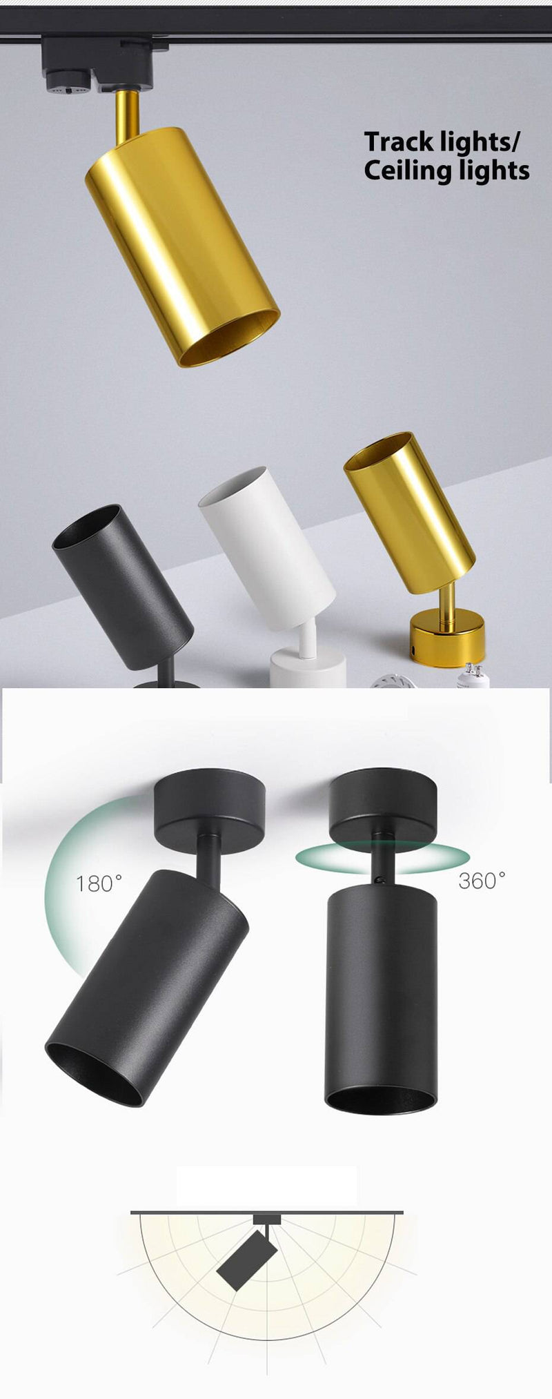 Spotlight LED design aluminium cylinder
