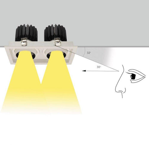 Spotlight modern aluminium recessed LED