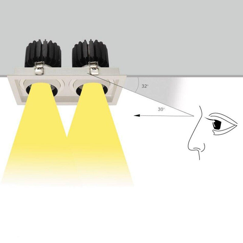 Spot moderne encastrable LED en aluminium