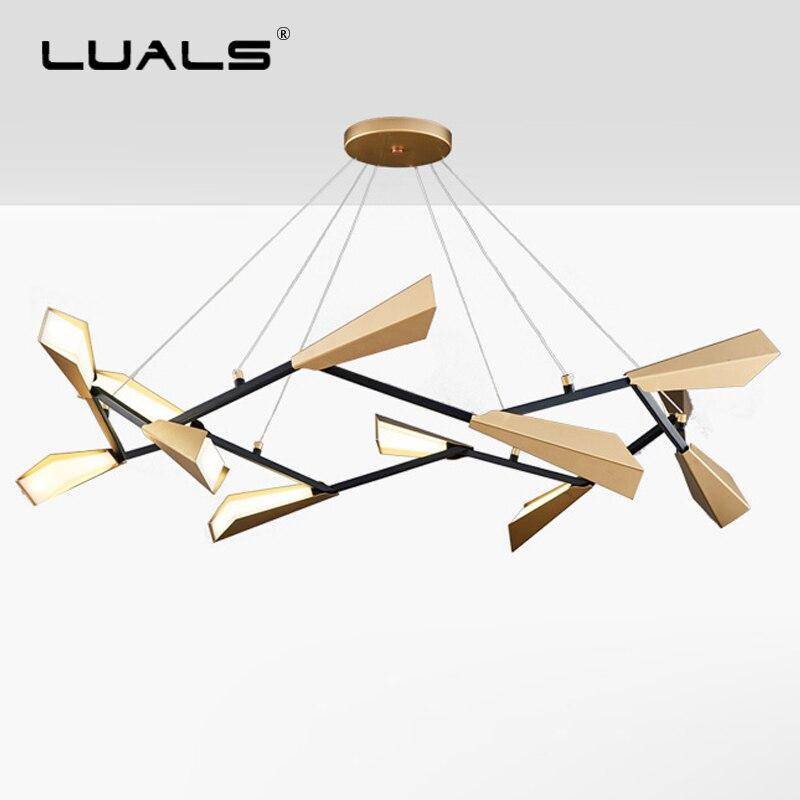Lustre moderne LED avec plusieurs abat-jours aluminium Creative