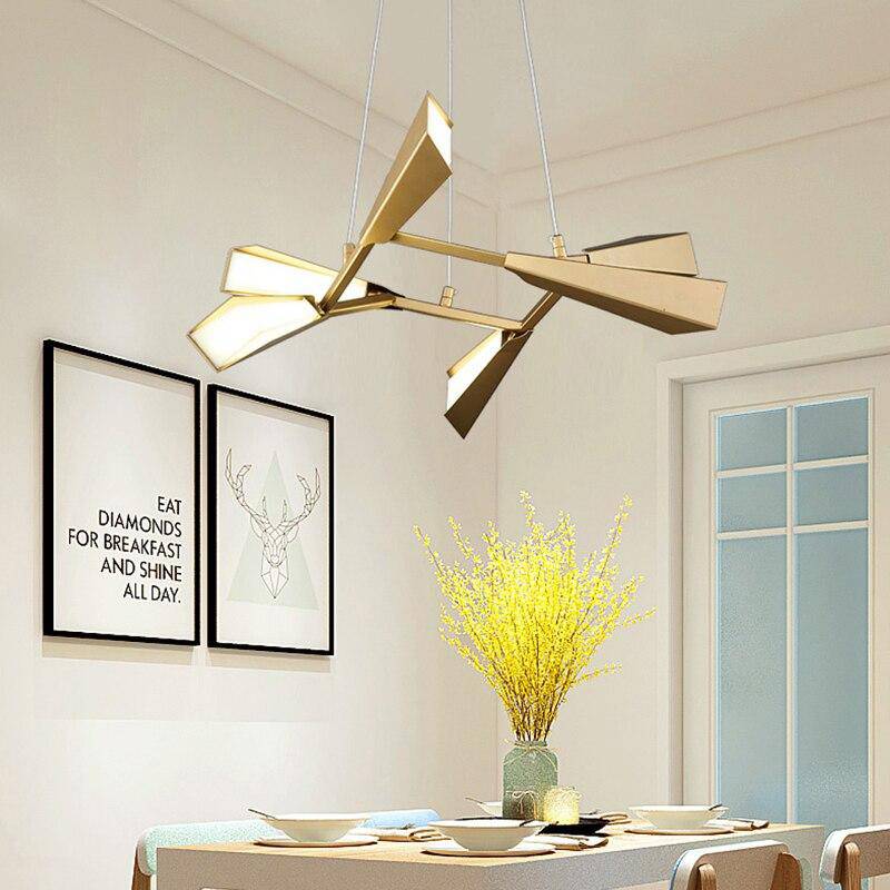 Lustre moderne LED avec plusieurs abat-jours aluminium Creative