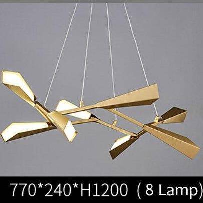 Modern LED chandelier with multiple aluminium shades Creative