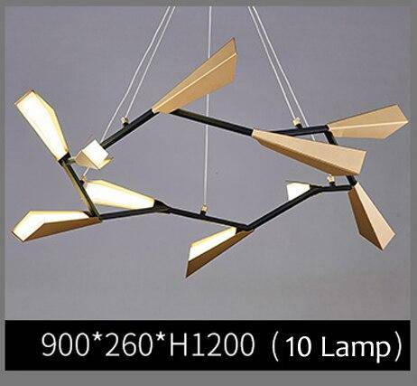 Modern LED chandelier with multiple aluminium shades Creative