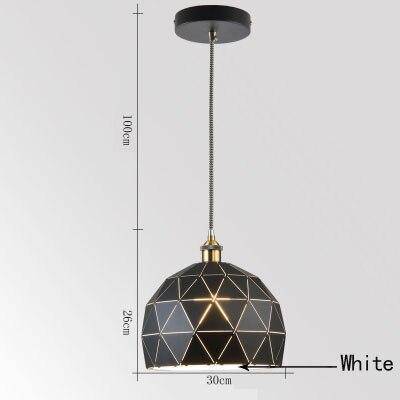 pendant light Rounded LED design with multiple metal Hang plates