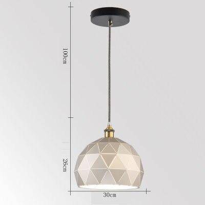 pendant light Rounded LED design with multiple metal Hang plates