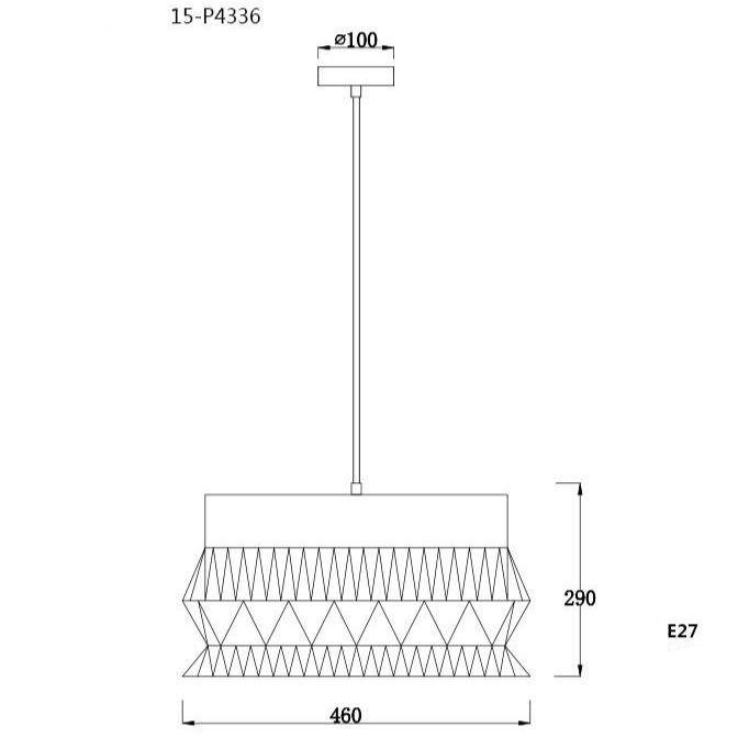 Lámpara de suspensión Retroiluminación LED con disco de madera y jaula de metal