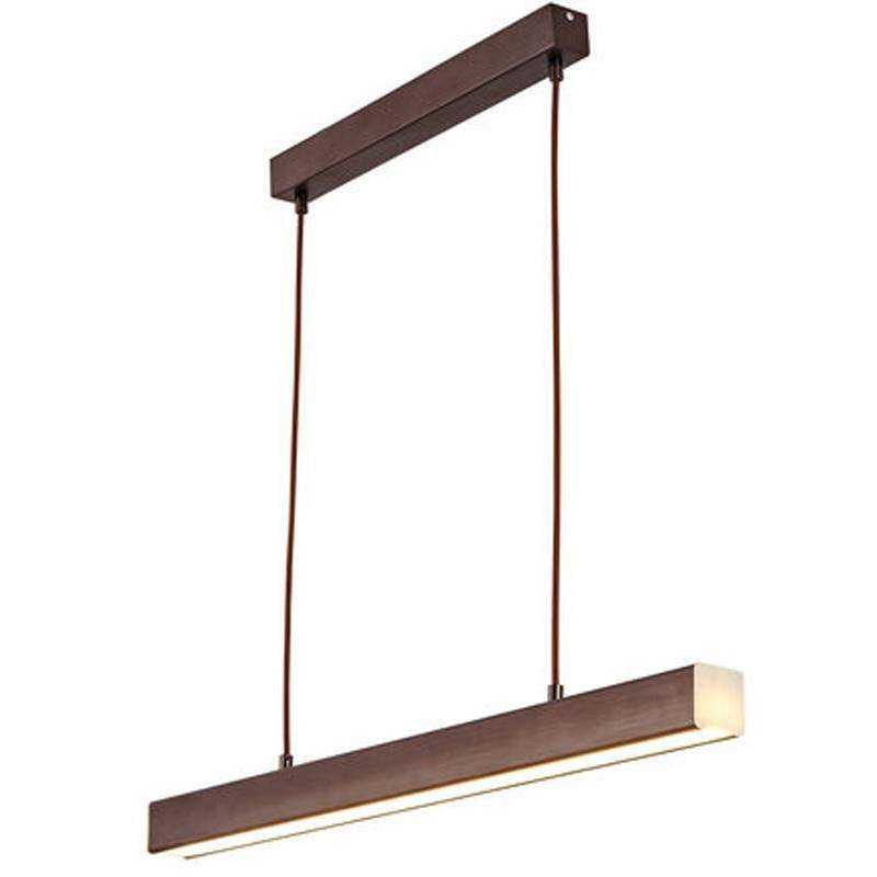 Lámpara de suspensión moderno LED alargado en imitación de madera