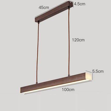pendant light modern elongated LED imitation wood