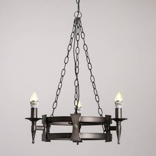 pendant light retro LED with chains and lampshade metal