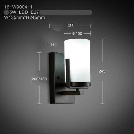 wall lamp metal LED wall light with lampshade cylindrical white
