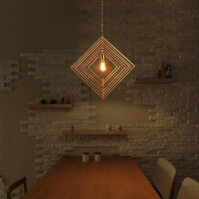 pendant light bamboo LED with several diamonds