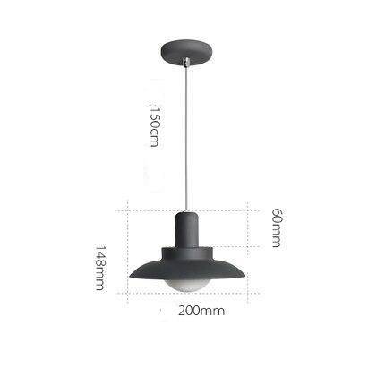 Suspension design avec abat-jour arrondi en métal LED