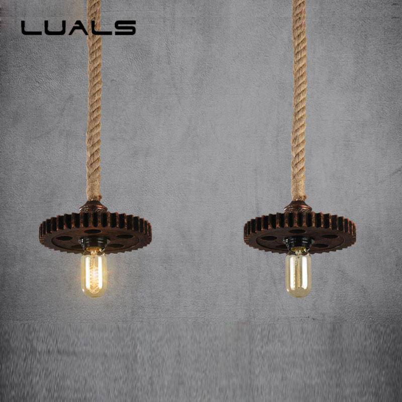 Suspension retro LED en métal et ampoule Edison