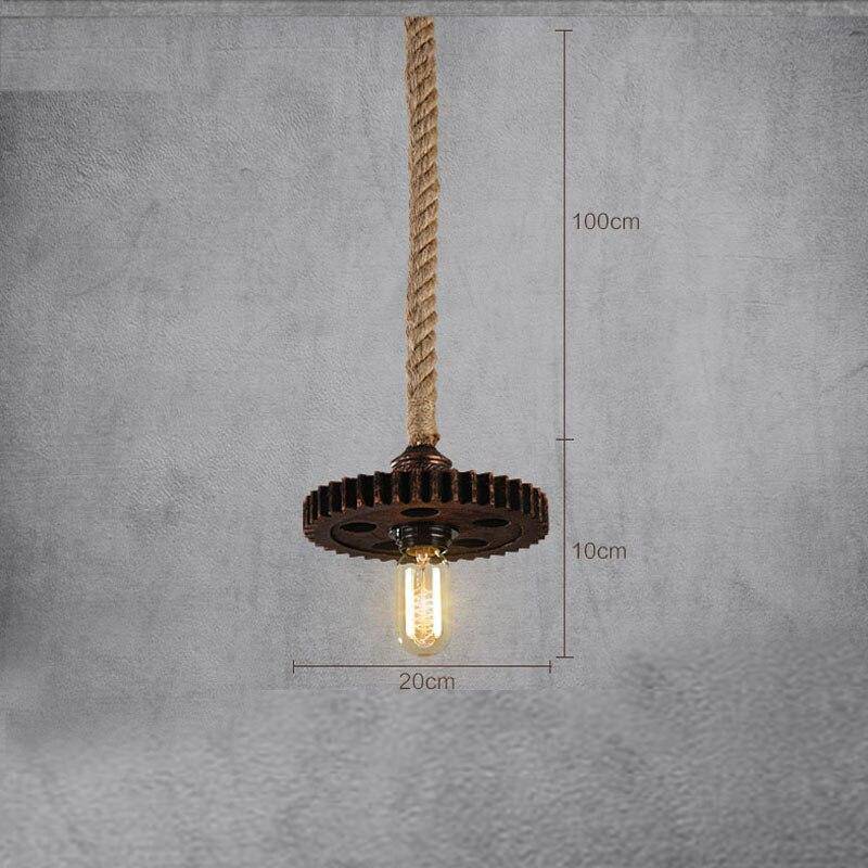 Lámpara de suspensión Bombilla LED retro y Edison de metal