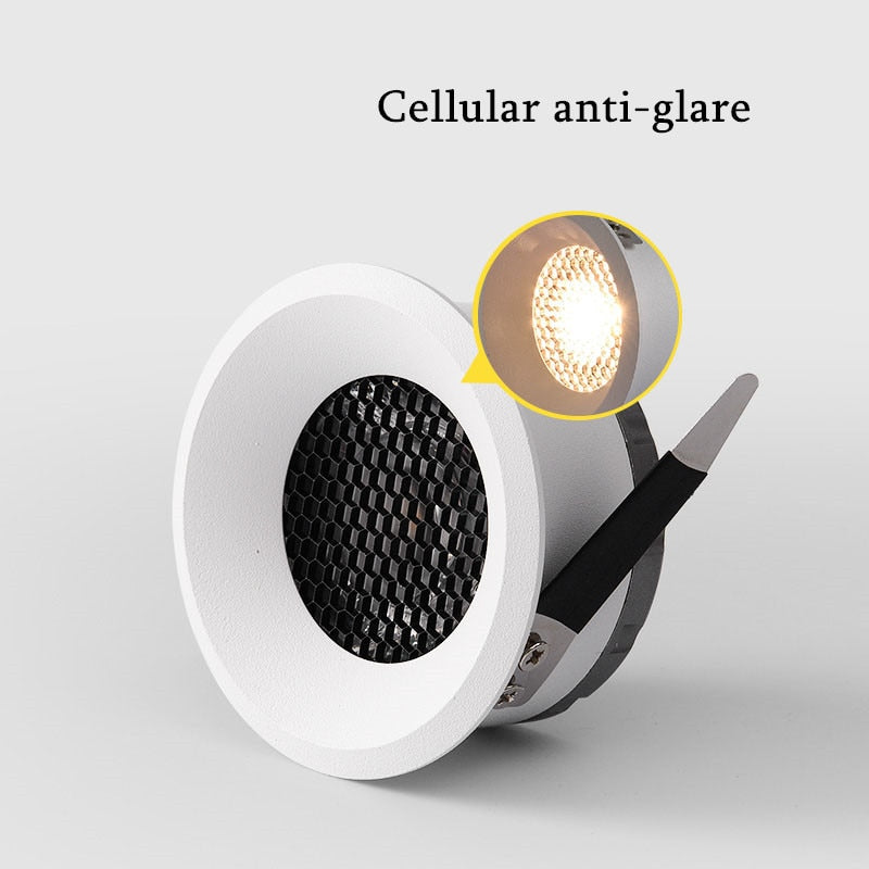 Spotlight modern LED recessed beehive effect anti-glare Elvia