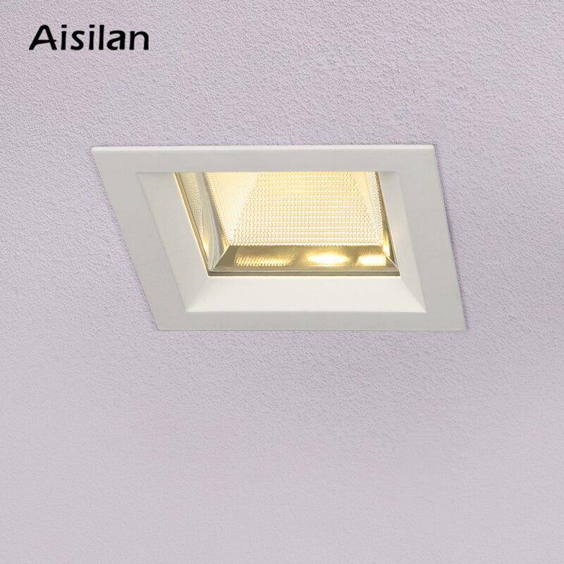 Spotlight modern square white LED geometric style