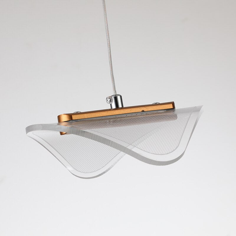 Lámpara de suspensión LED moderno con pantalla curvada blanca Astrid