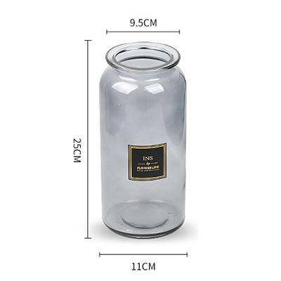 Vase en verre design rond style Lao