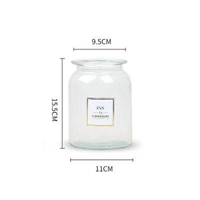 Vase en verre design rond style Lao