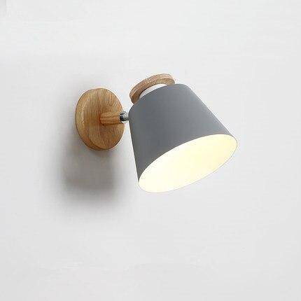 wall lamp LED design in wood and metal with adjustable colour