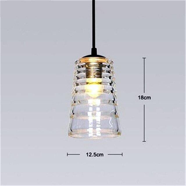 Lámpara de suspensión design en vidrio ahumado con LED industrial