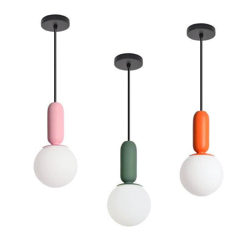 Lámpara de suspensión design tubo redondo de color moderno