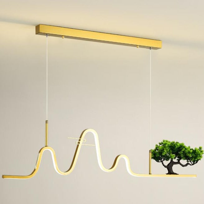 Lusteria wave-shaped LED design chandelier