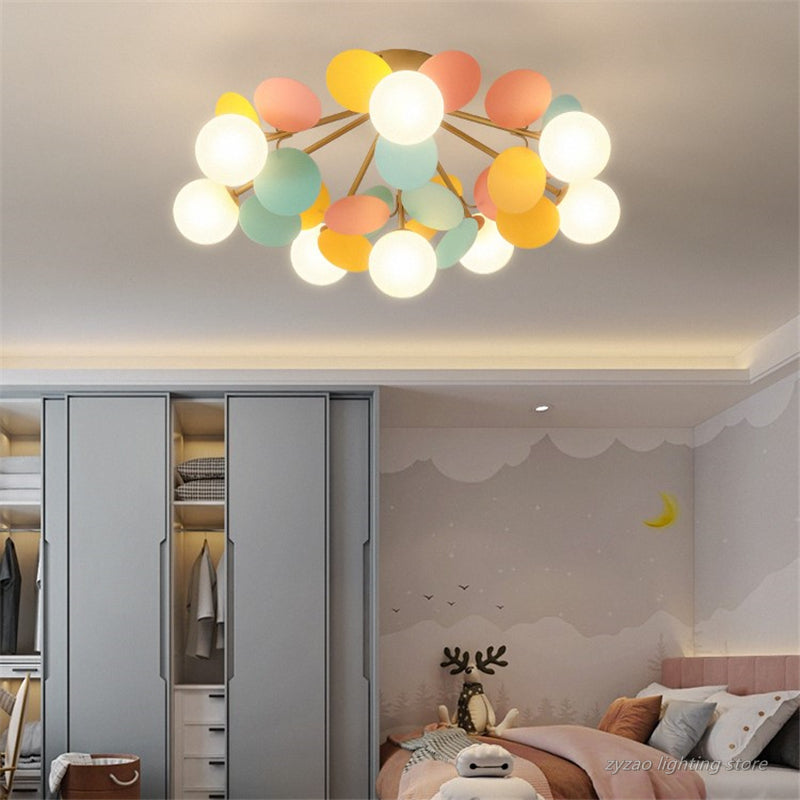 Plafonnier moderne LED coloré pour chambre d'enfant Estel