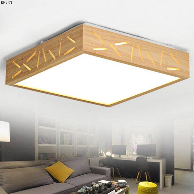 Japanese Style LED wood ceiling with perforated square
