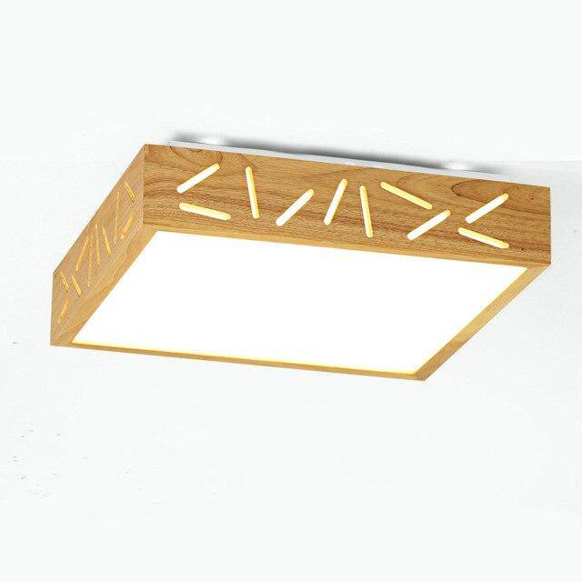 Japanese Style LED wood ceiling with perforated square