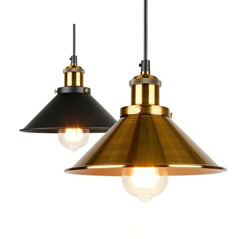 pendant light in vintage metal and gold