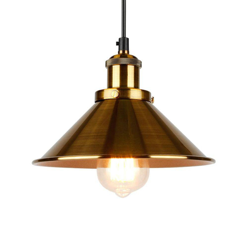 pendant light in vintage metal and gold