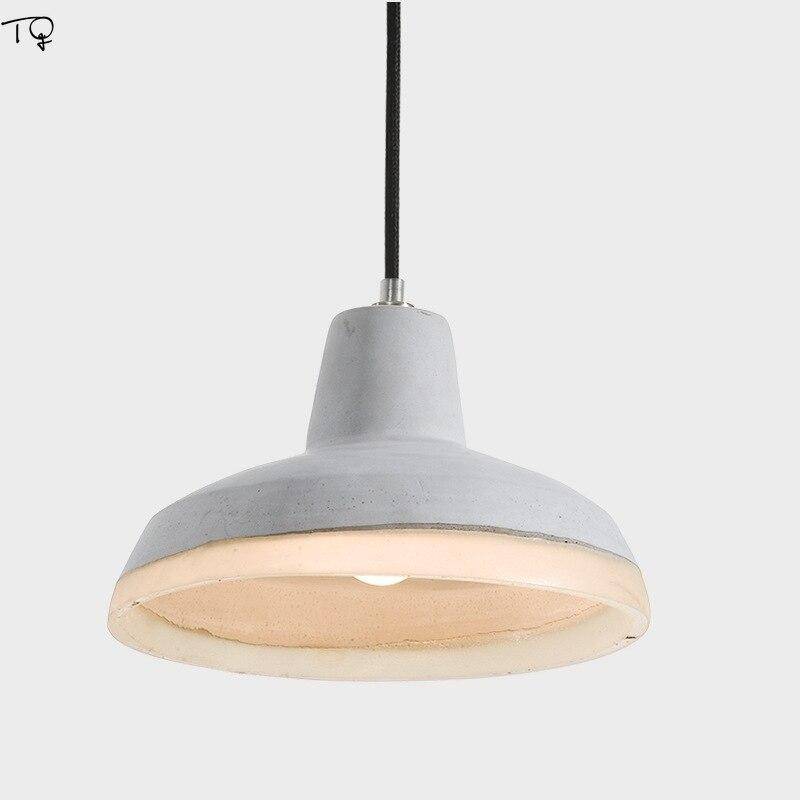 pendant light LED design with lampshade in cement Creative Loft