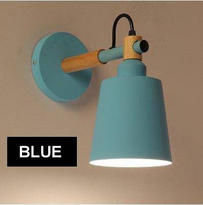 wall lamp Nordic wood and metal LED wall light