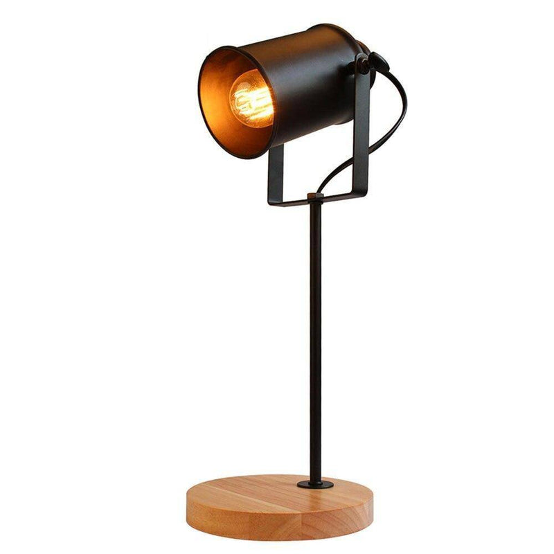 LED design table lamp with lampshade in retro Study metal