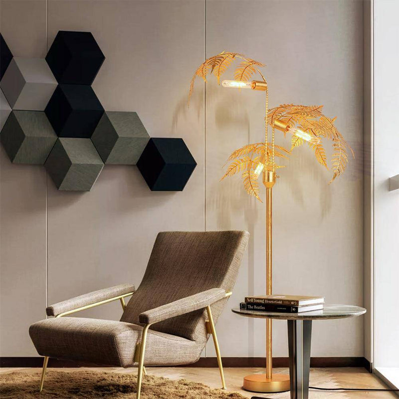 pendant light LED design in metal imitation palm tree