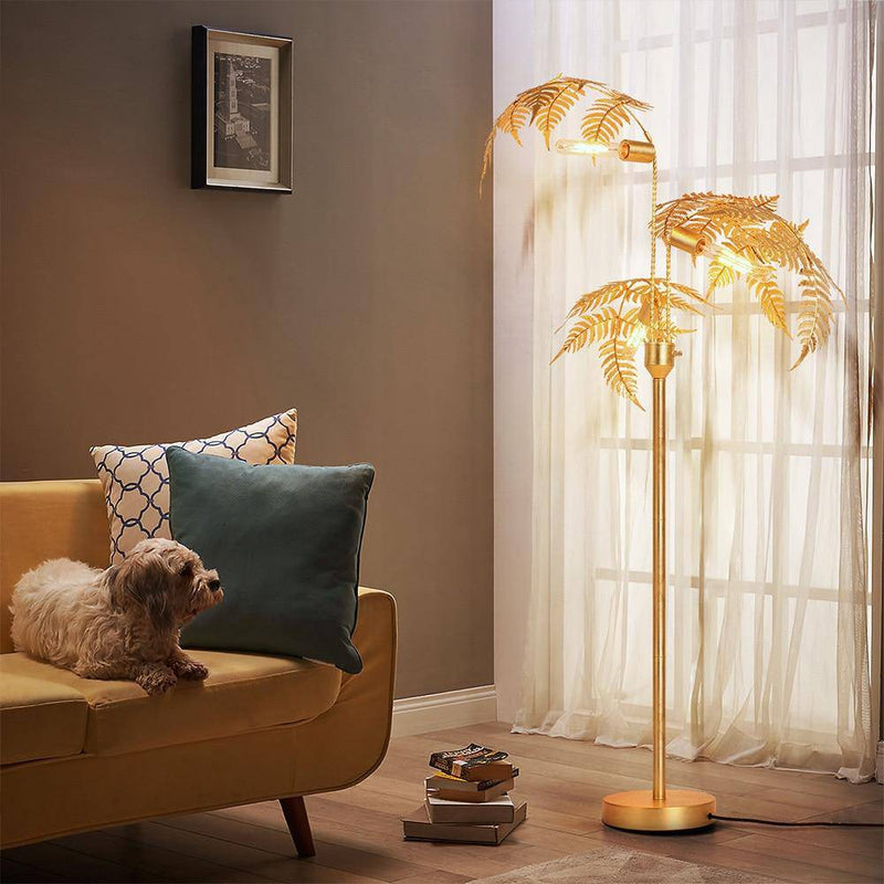 Lámpara de suspensión design con LEDs metálicos en imitación de palmeras