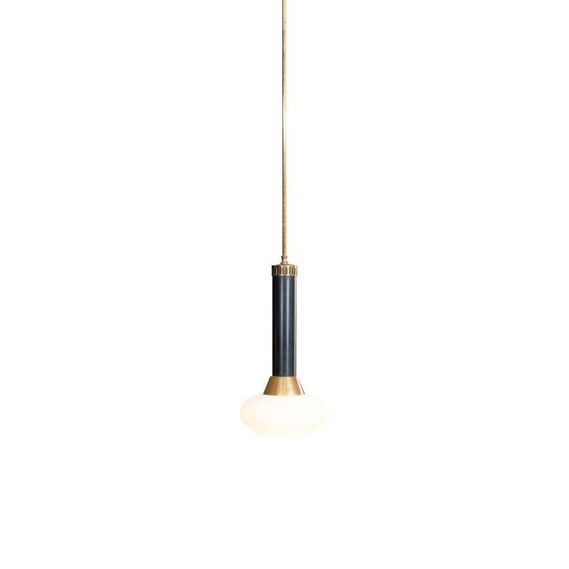 Lámpara de suspensión design LED en metal dorado y cristal Loft