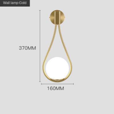 wall lamp gold LED design wall lamp with white glass ball Shadow