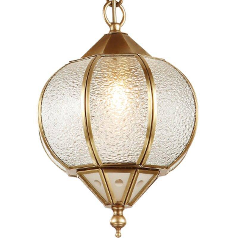 Suspension rétro LED en métal et verre de cristal Lighty