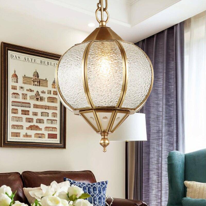 pendant light Lighty metal and crystal glass LED backlight