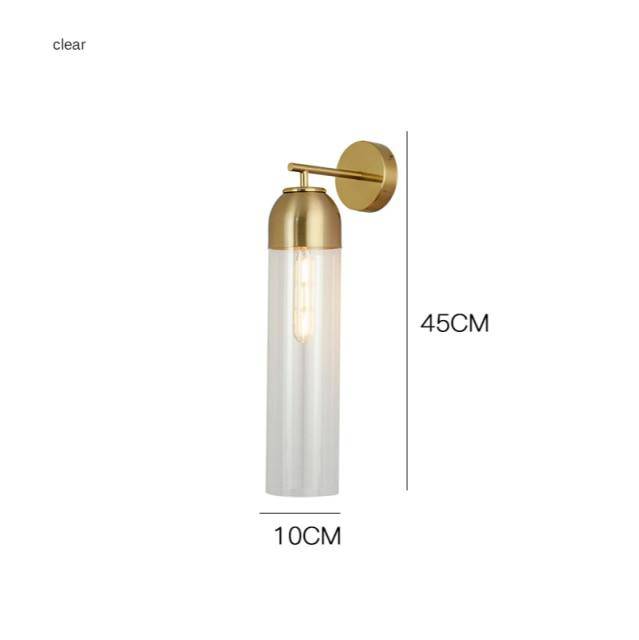 wall lamp Loft coloured glass cylinder LED design wall light