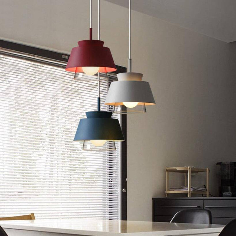 pendant light LED design with lampshade colored metal Fly
