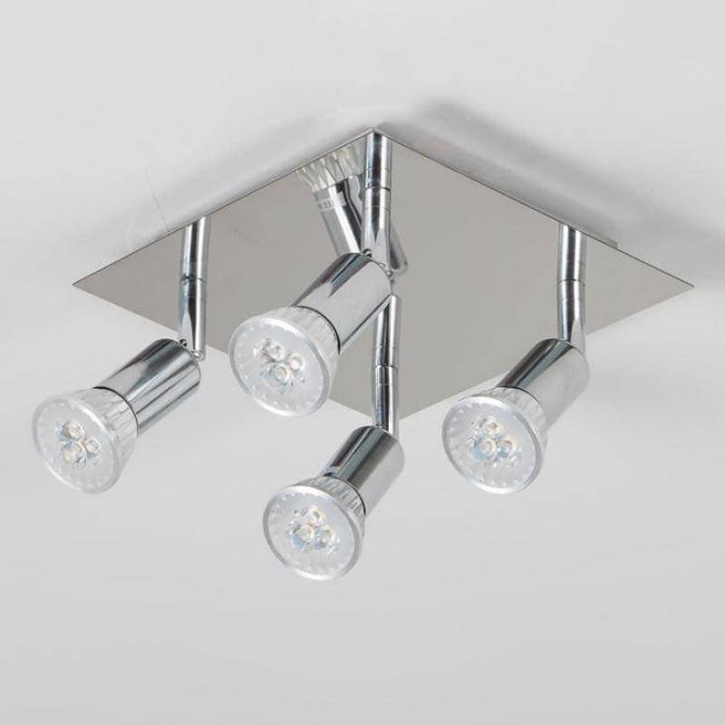 Ceiling light with Spotlights LED directional chrome Satin