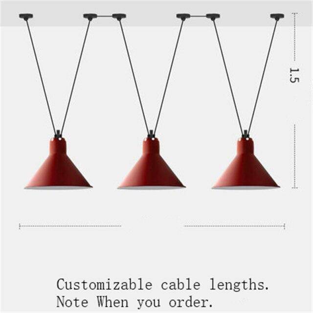 LED design chandelier with several Art hanging lamps
