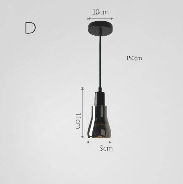 Design pendant light in tempered glass Loft (several shapes)