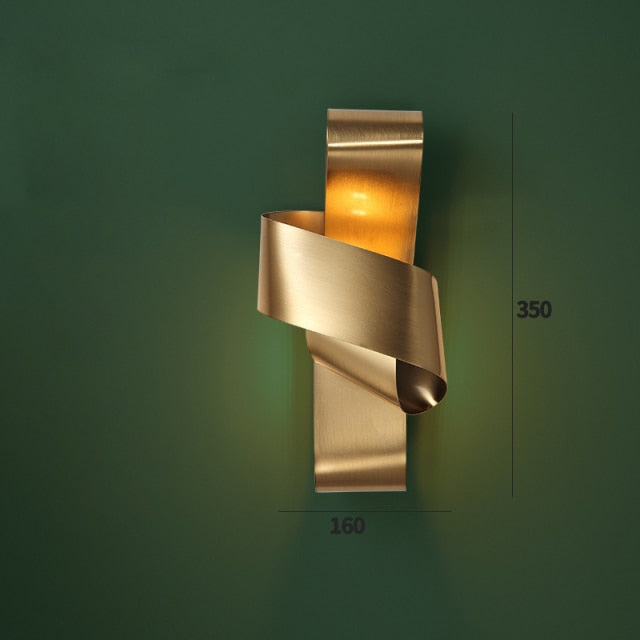 Lámpara de pared design LED bowie dorado
