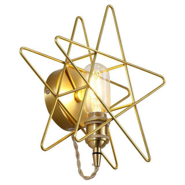 Aplique design LED en metal dorado estilo Galaxy