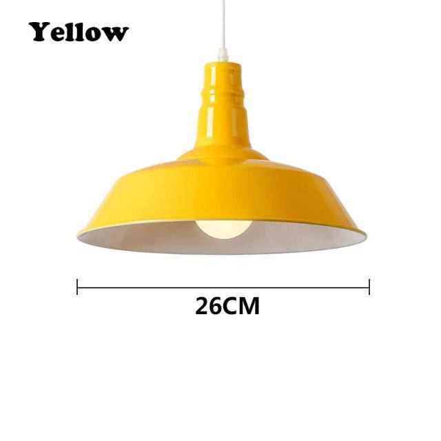 pendant light LED design with lampshade Loft colorful label